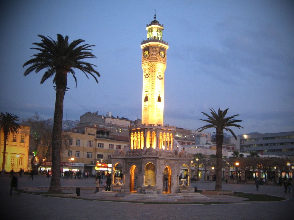 Izmir clock tower symbol of izmir